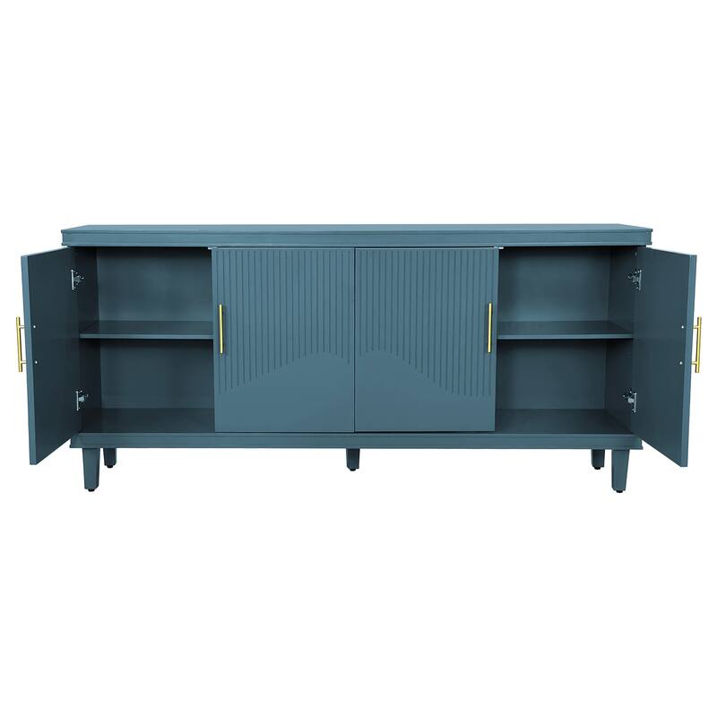 70.07" Large Buffet Cabinet with Storage, 4 Doors Sideboard Buffet Cabinet w/Adjustable Shelves, Modern Coffee Bar Console Table