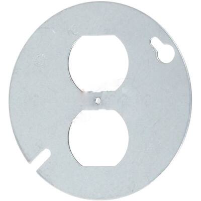 4 in. Round Galvanized Steel Octagon Box cover in Galvanized Steel American Imaginations