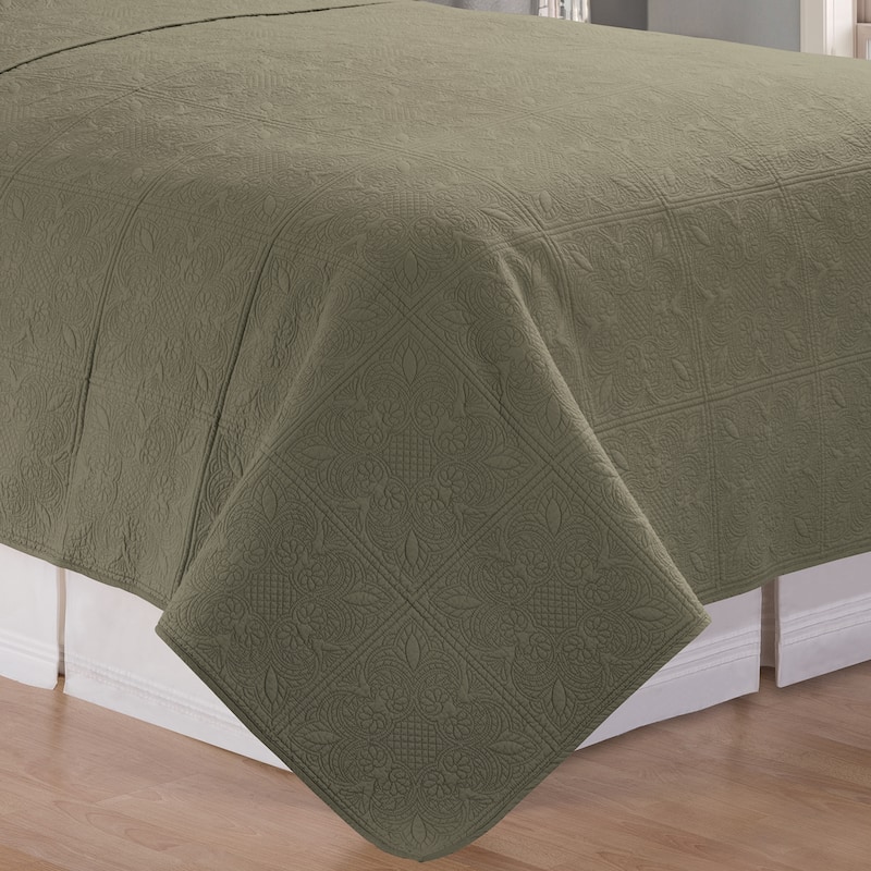 Sage King Matelasse Quilt