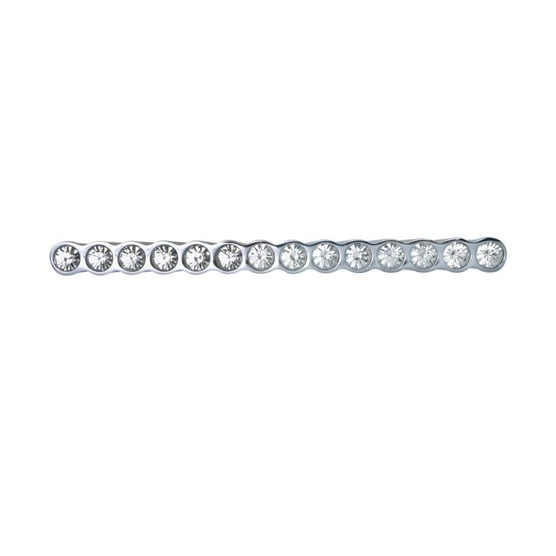 Utopia Alley Gleam 14 Crystal Pull Handle - Decorative Cabinet Drop Pull Handles for Cabinets, Chrome, 2.5" Center to Center