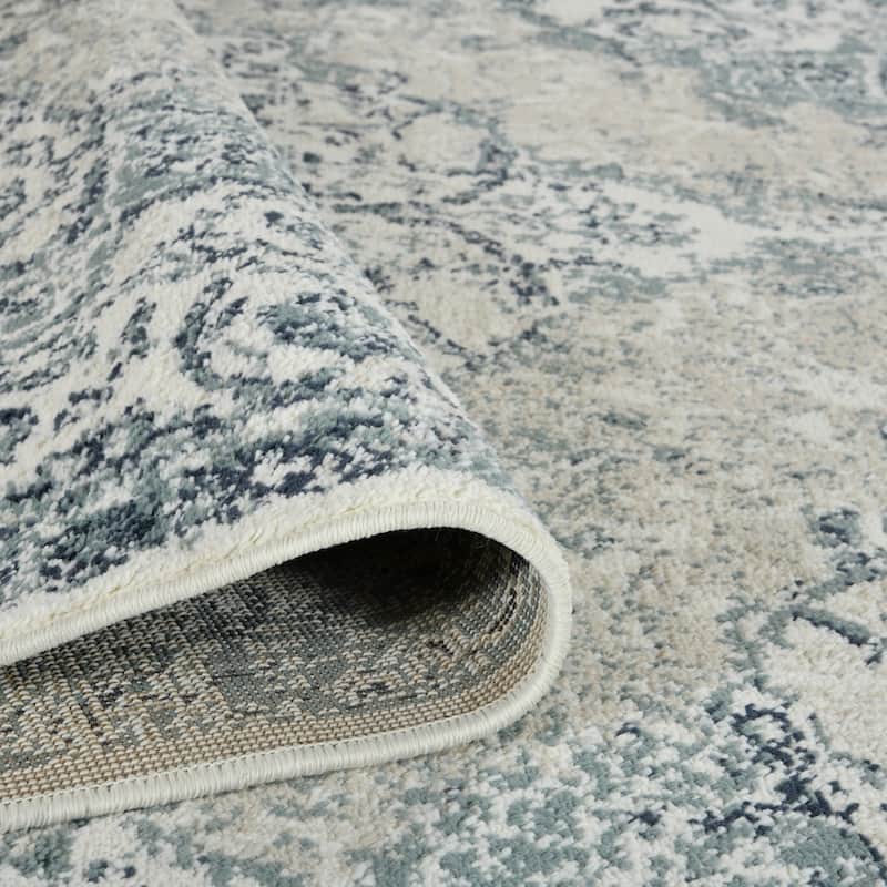 Divine Pollie Transitional Bordered Hand-Knotted Area Rug