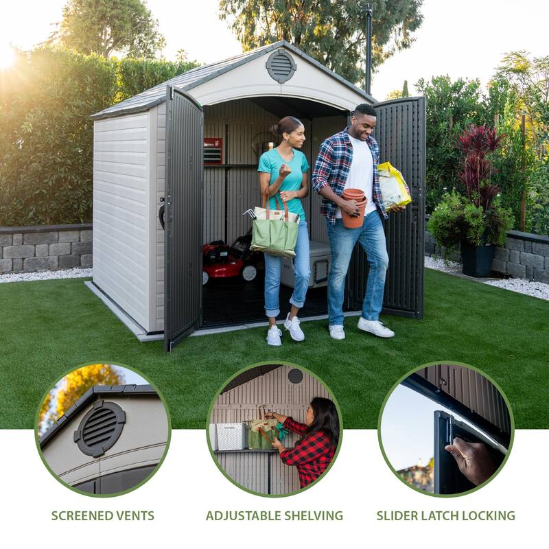Lifetime 8 ft. x 7.5 ft. Outdoor Storage Shed