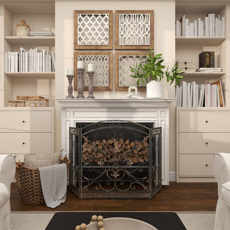 Gray, Green, Brown or Blue Wooden Distressed Turned Decorative Candle Holder (Set of 3)