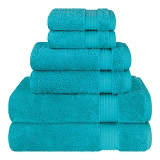 American Soft Linen Bekos 6 Piece Towel Set, 100% Cotton Bath Towel Set for Bathroom
