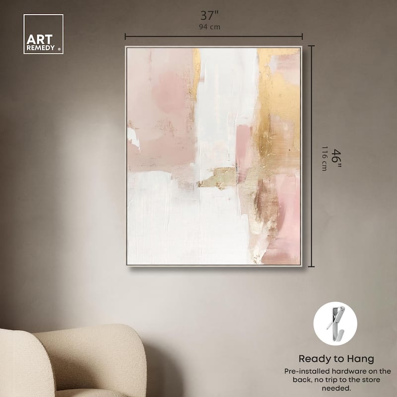 Blush Gold Shimmer I Canvas by Art Remedy