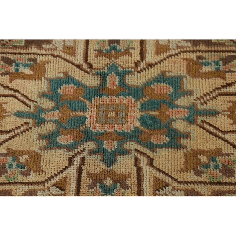 Geometric Heriz Persian Antique Area Rug Handmade Bedroom Wool Carpet - 7'7"x 10'9"
