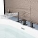 preview thumbnail 48 of 50, Solid Brass Waterfall Roman Tub Faucet with Hand Shower