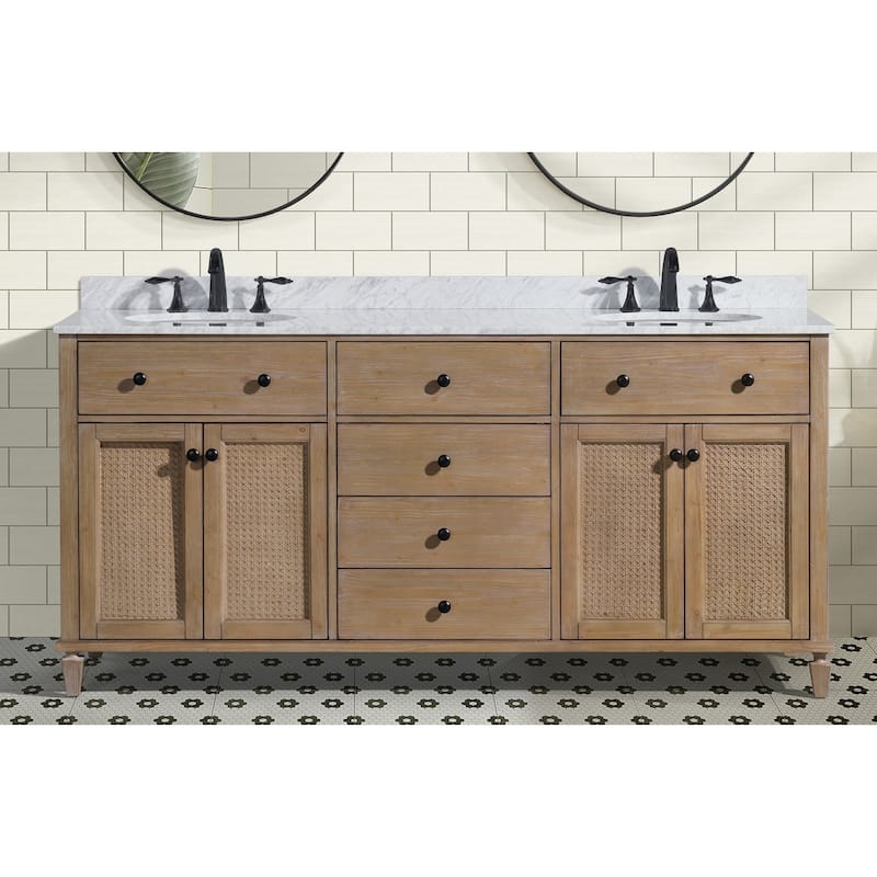 Ari Bath Annie 72" Bathroom Vanity Weathered Fir