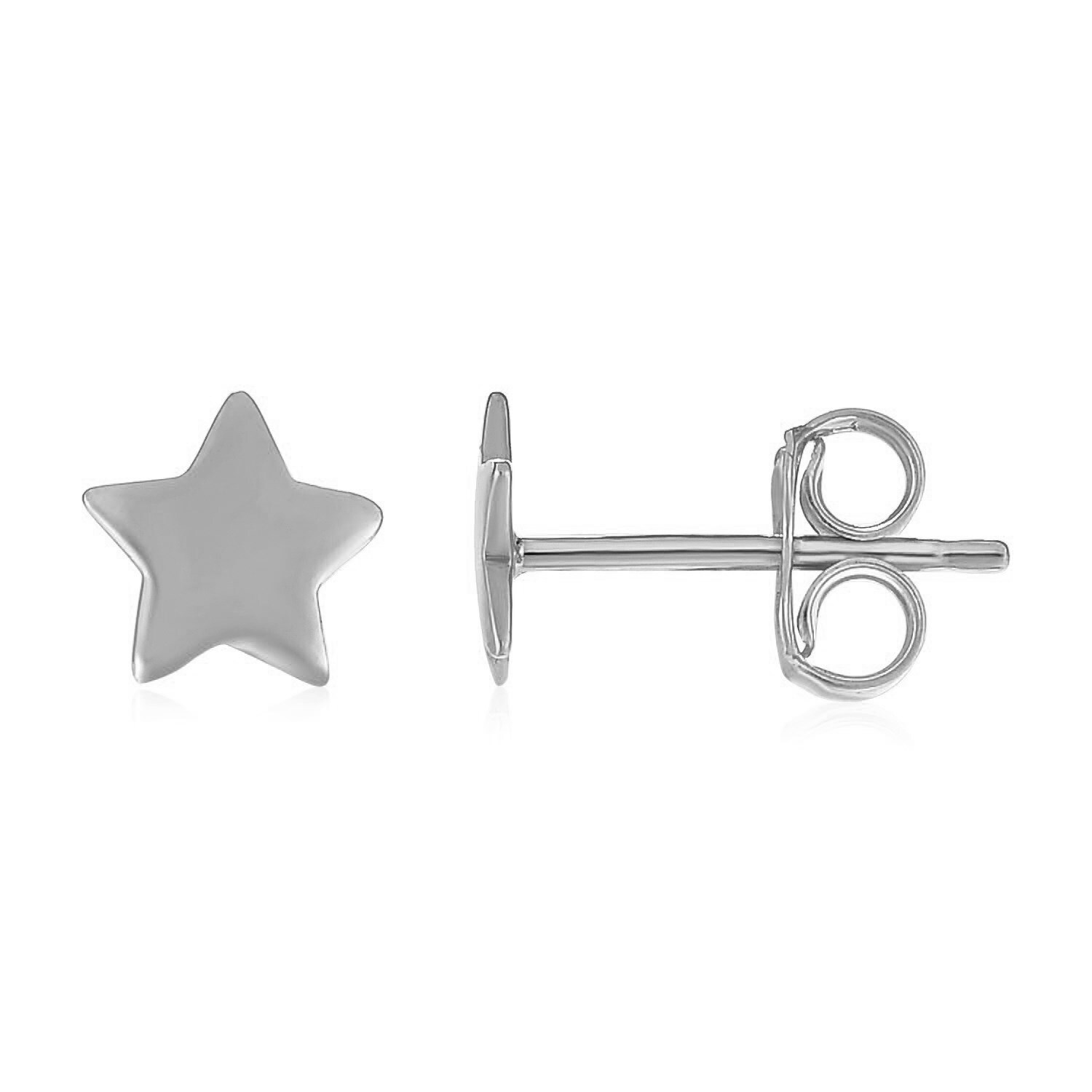 white gold post earrings