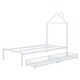 preview thumbnail 12 of 42, Twin Size House Shaped Metal Platform Bed with Drawers