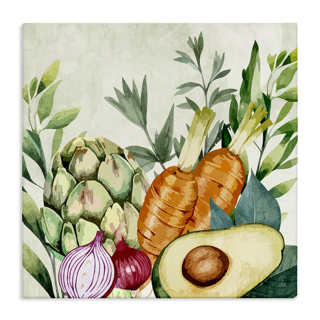 Stupell Organic Vegetable Harvest Canvas Wall Art Design By Kim Allen