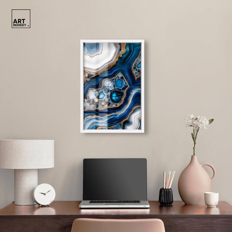 Azure Alveoli I Shadowbox by Art Remedy