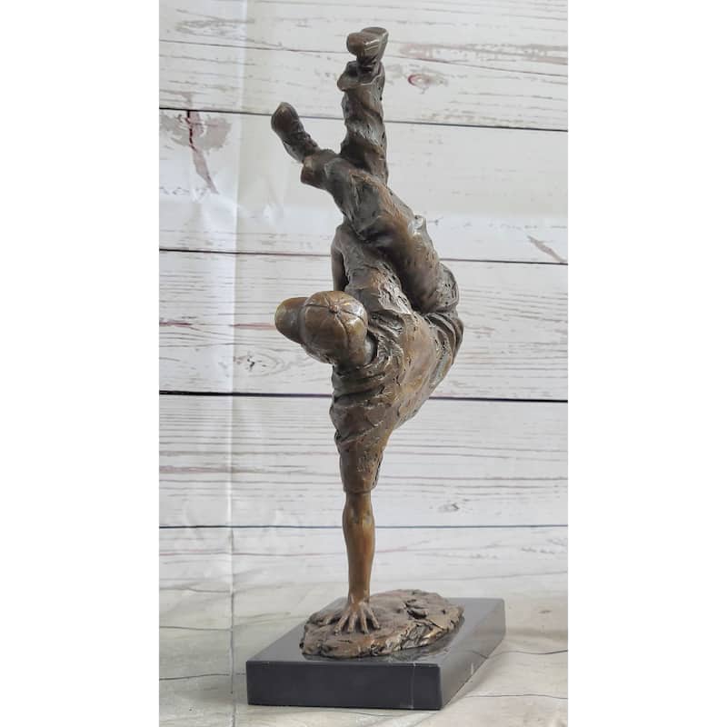Hip Hop Breakdancer Bronze Metal Statue Sculpture Figure Signed Original Art 12 Inches X 6 Inches