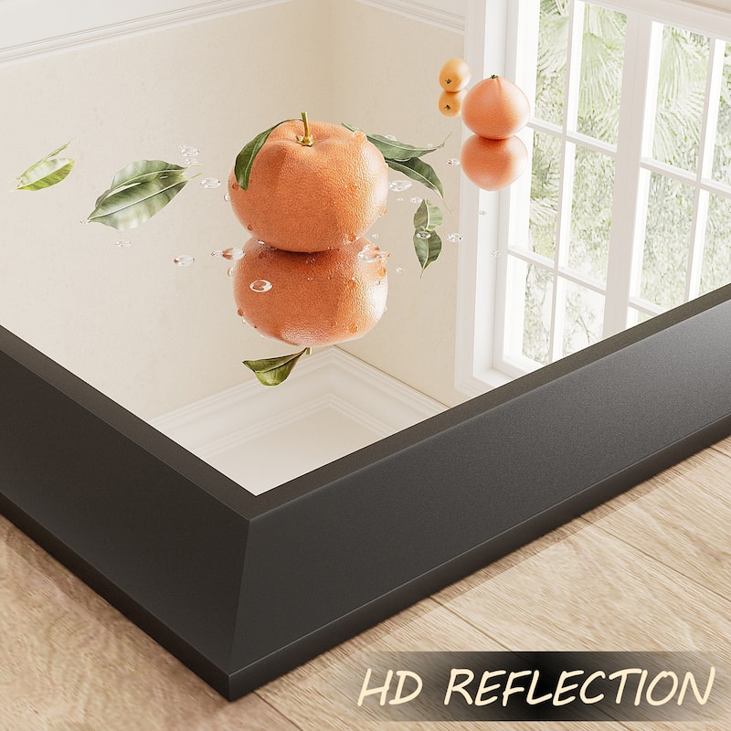 Beveled Metal Rectangle Framed Bathroom Vanity Tempered Glass Mirrors