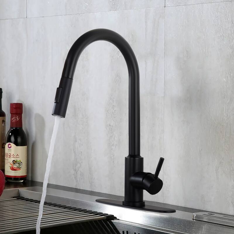 Touch 360 Degree Rotation Kitchen Faucet with Pull Down Sprayer