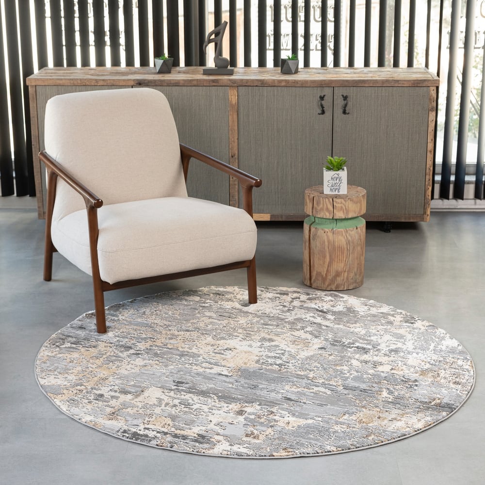 Bowman Transitional Ivory/Gray Area Rug