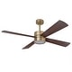 preview thumbnail 24 of 39, 52" Black/ Distressed Brass Smart Dimmable RGB Ceiling Fan with Remote and App Control