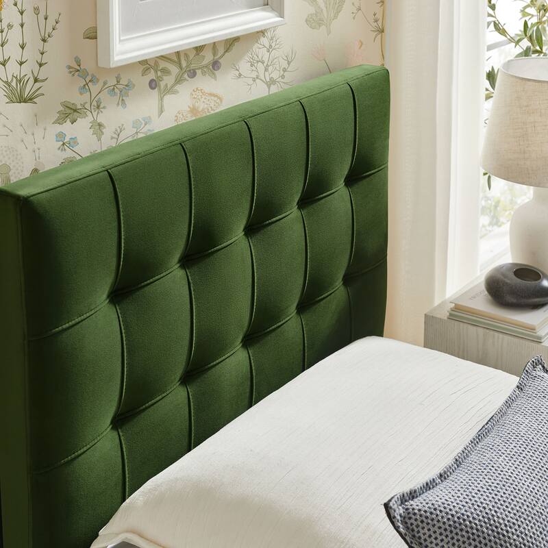 Lily Biscuit Tufted Performance Velvet Headboard