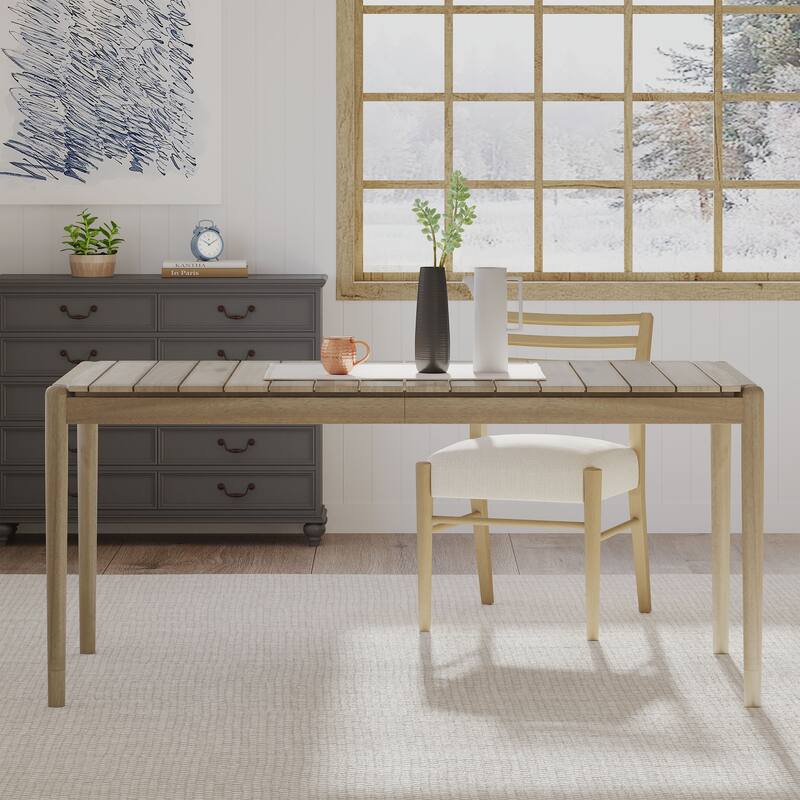 Modern Dining Table Kitchen Table with Solid Wood Leg Oak Finish Dinner Table Dining Room Home Furniture