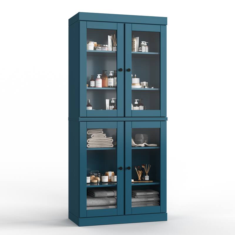 100% Solid Wood 32" Bathroom Cabinet with Optional Doors by Palace Imports