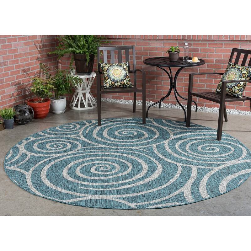 Colonnade Transitional Geometric Indoor/Outdoor Area Rug