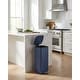 preview thumbnail 1 of 6, Square Step Trash Can, Stainless Steel Garbage Bin with Inner Bucket for Home & Office Blue