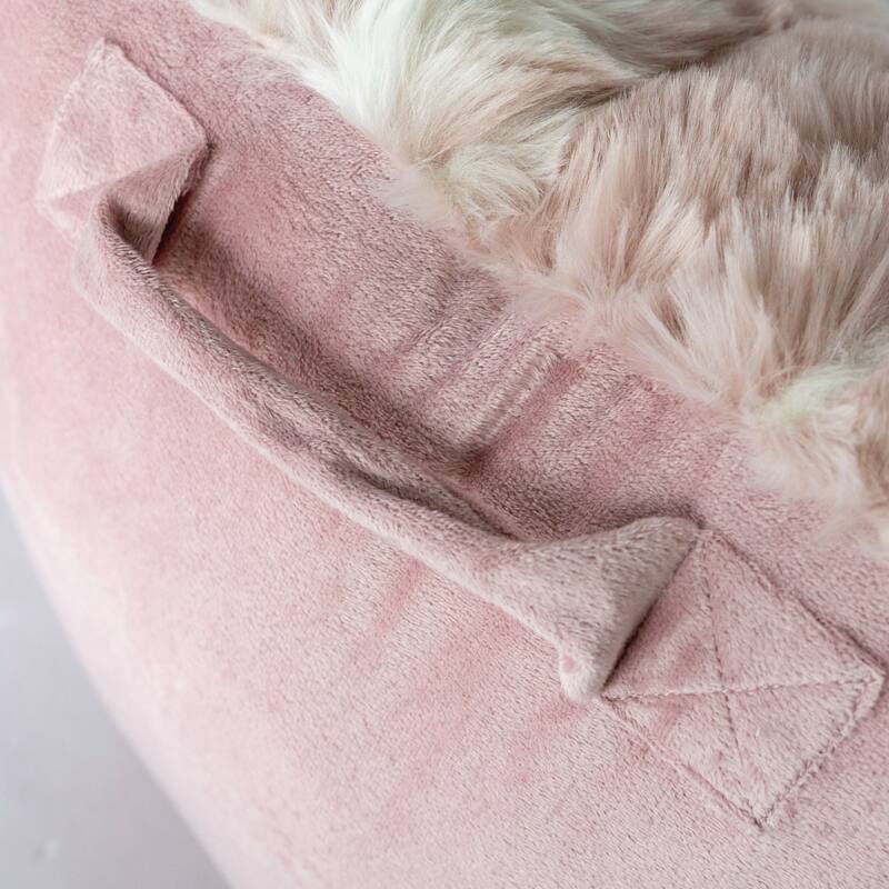 Jacquard FauxFur BedRest, 20" x 18" x 17"