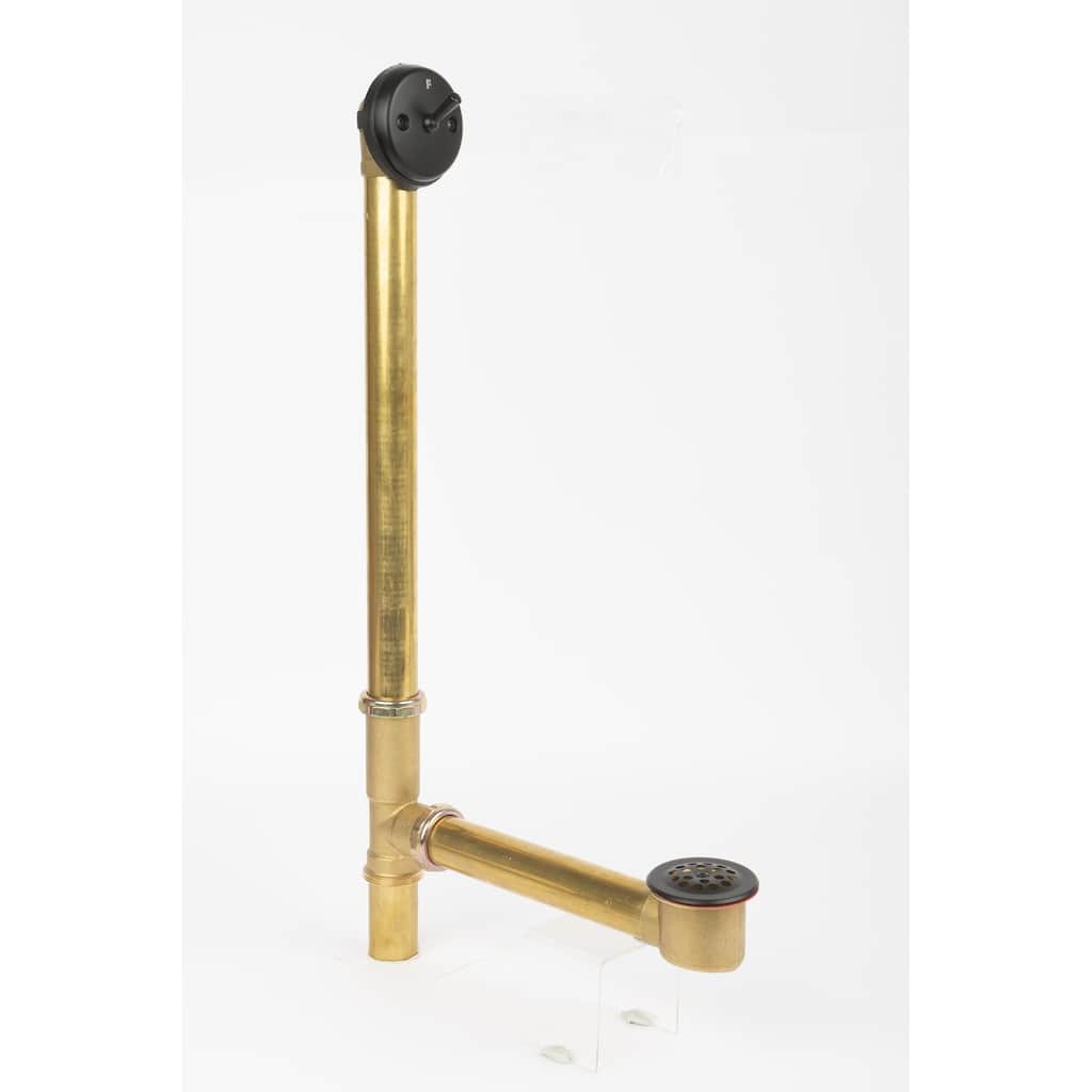 Fine Fixtures Bathtub Shower Drain - 20 Gauge Tubing, Trip Lever Overflow Assembly Tub Drain Kit