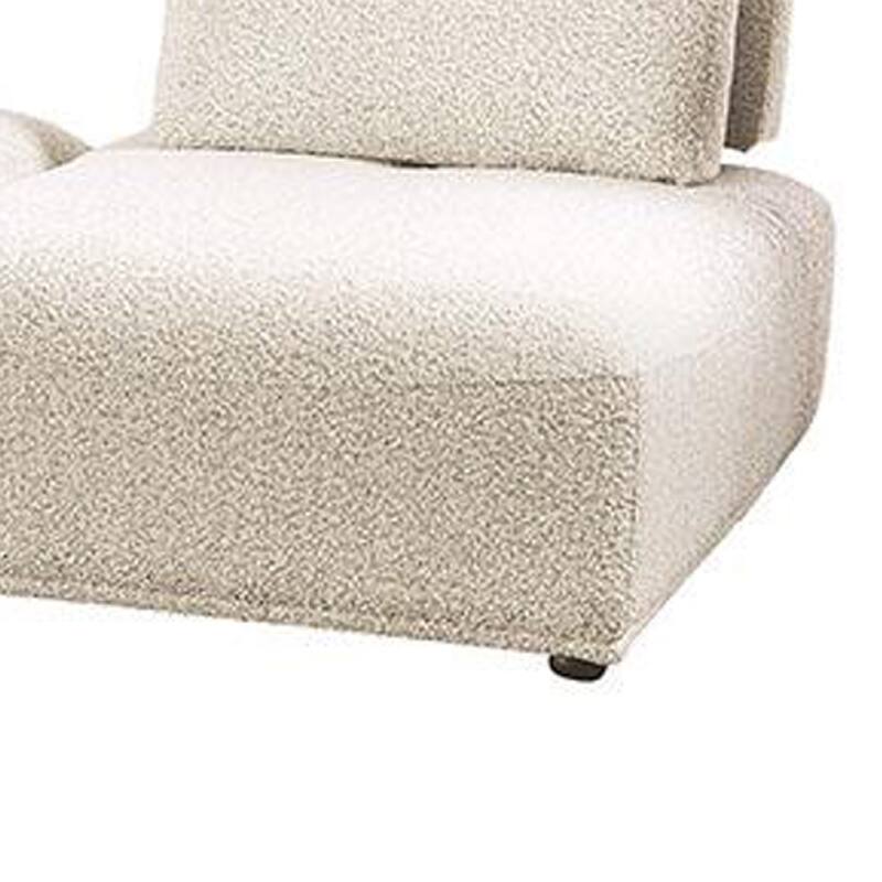 Stavan Modular Curved 2 Seat Sofa, Ottoman Beige Adjustable Seat Depth