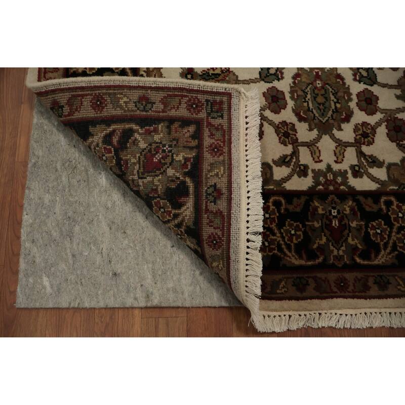 Hand Knotted Oriental 100% Wool Carpet Traditional All-Over Beige & Ivories Agra Area Rug - 6' 1'' X 4' 2''
