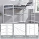 preview thumbnail 25 of 31, Metal Loft Bed Twin, Loft Bed Frame with Guard Rails and Flat Ladder