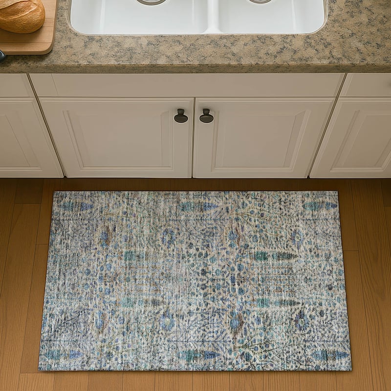 Premium Washable Super Soft Global Ravey Mayfield Rug - Brown - 1'8" x 2'6"