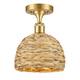 Option Satin Gold / Natural Rattan