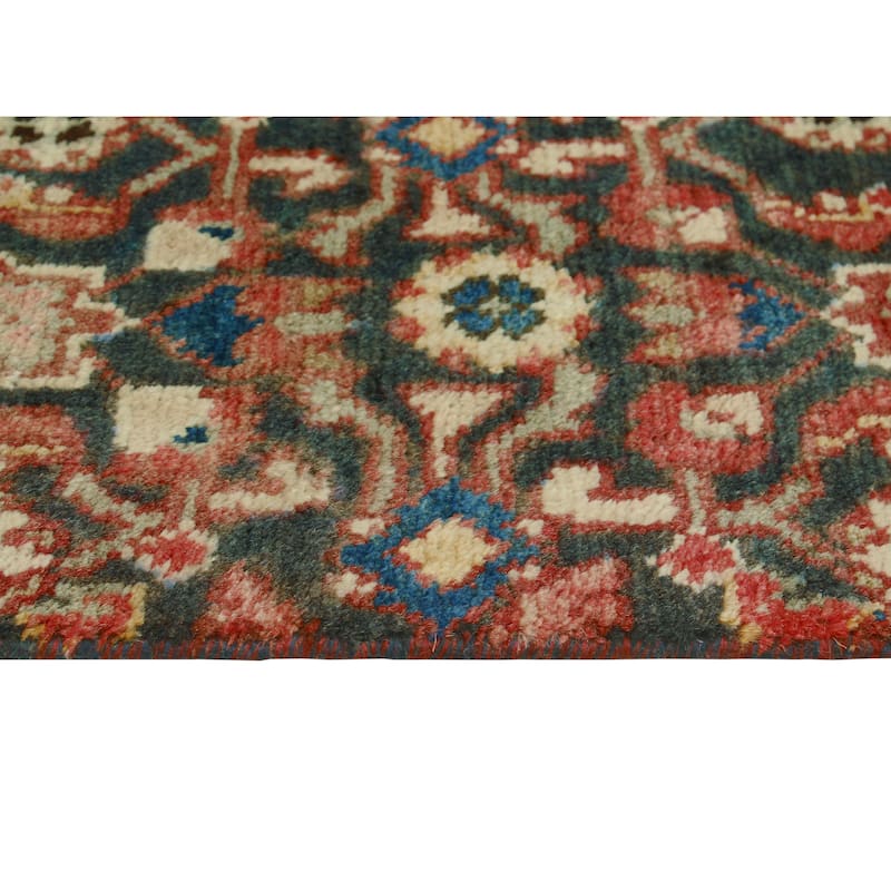 Fine Vintage Distressed Aristoc Navy/Beige Runner - 2'5" x 9'1"