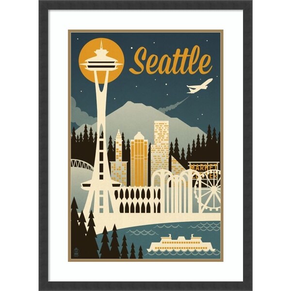 Framed Wall Art Print Seattle by Lantern Press 22.50 x 30.50-inch. Opens flyout.