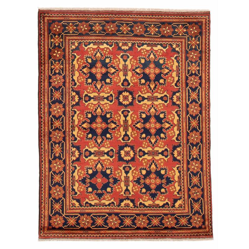 ECARPETGALLERY Hand-knotted Kargahi Red Wool Rug - 5'1 x 6'7 - Red - 5'1 x 6'7