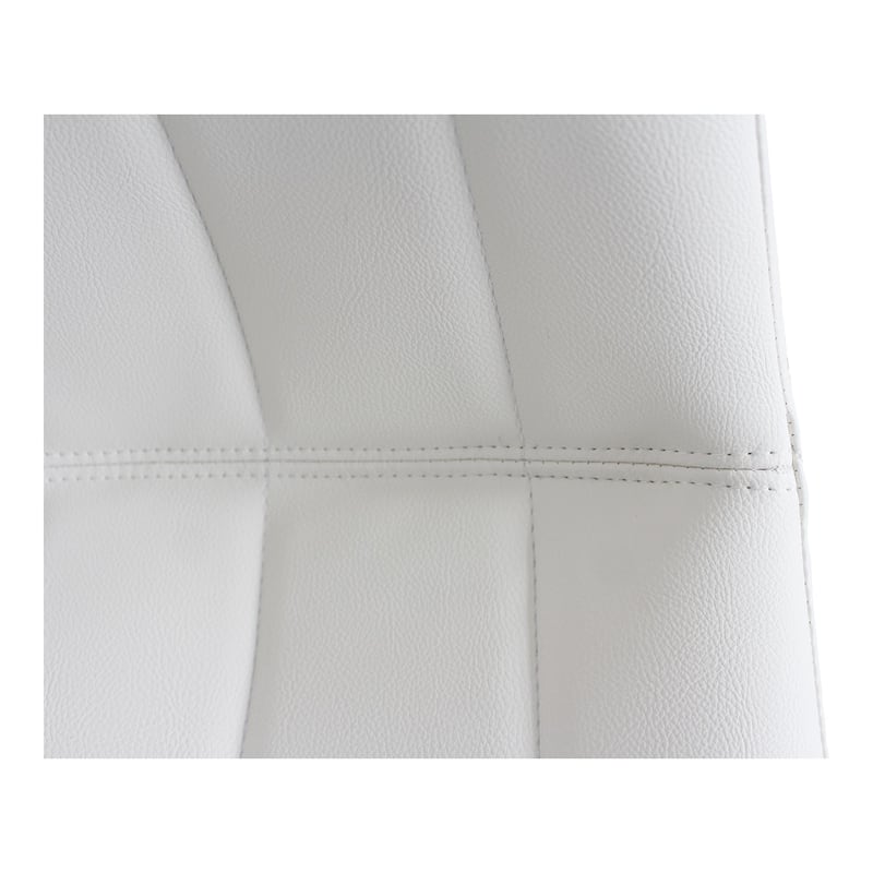 Dining Chairs Set of 2, Contemporary Accent Chairs with Faux Leather Ivory Finish - 18