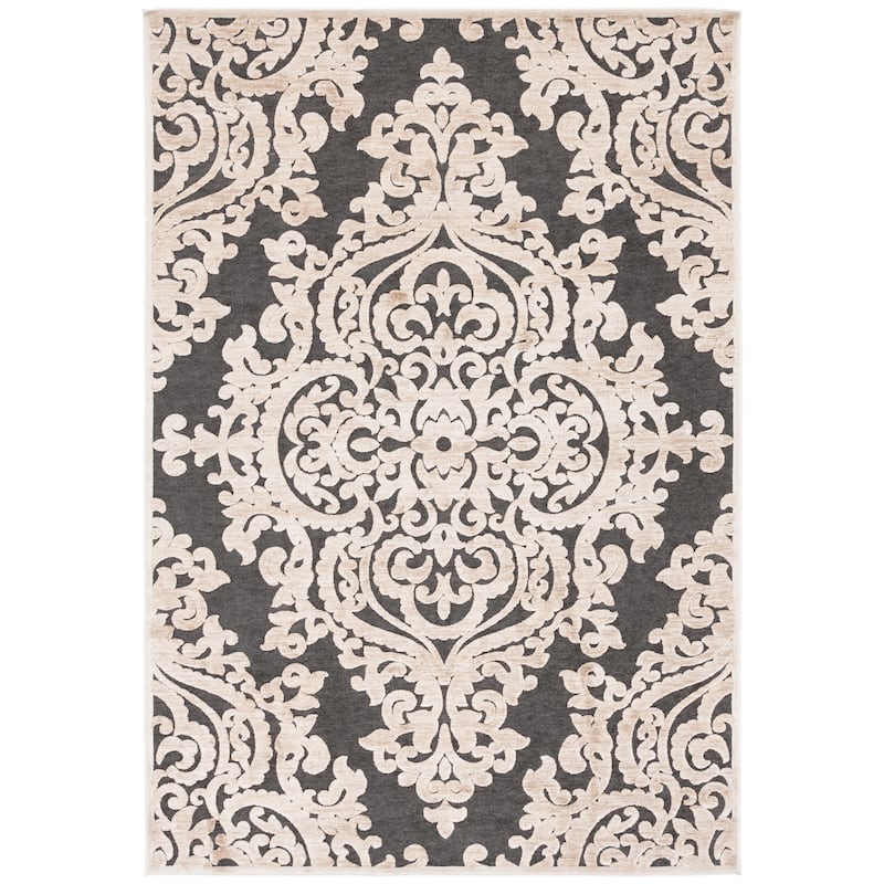 SAFAVIEH Paradise Eilika Watercolor Modern Viscose Rug - 2'7" x 4' - Stone