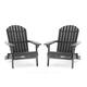 Hanlee Outdoor Rustic Acacia Wood Folding Adirondack Chair (Set of 2) by Christopher Knight Home