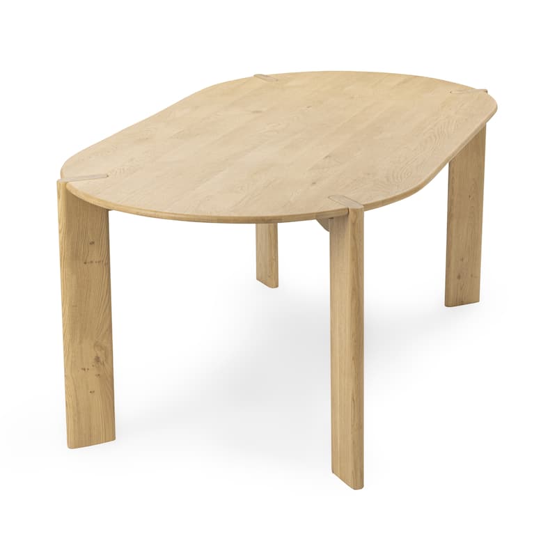 Kering 75" Oak Wood Oval Dining Table by Kosas Home