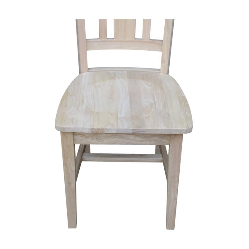 International Concepts Solid Wood San Remo Splatback Chairs - Set of 2