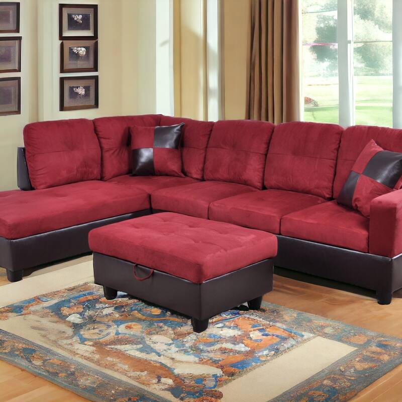 KISRAIS 34" Wide Upholstered Storage Ottoman
