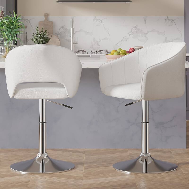 VECELO Bar Stool Chair Height Adjustable, Home Office Chair 360°Swivel Chair