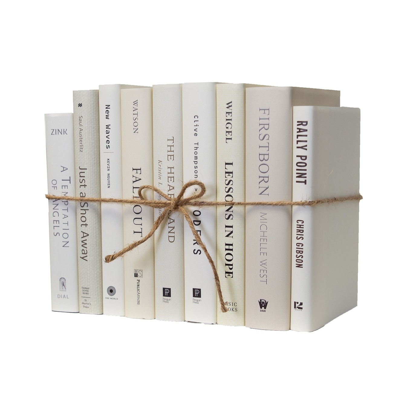 Decorative Books - Beach Dust Jacket Book Bundle - 1 Foot of Beige Books