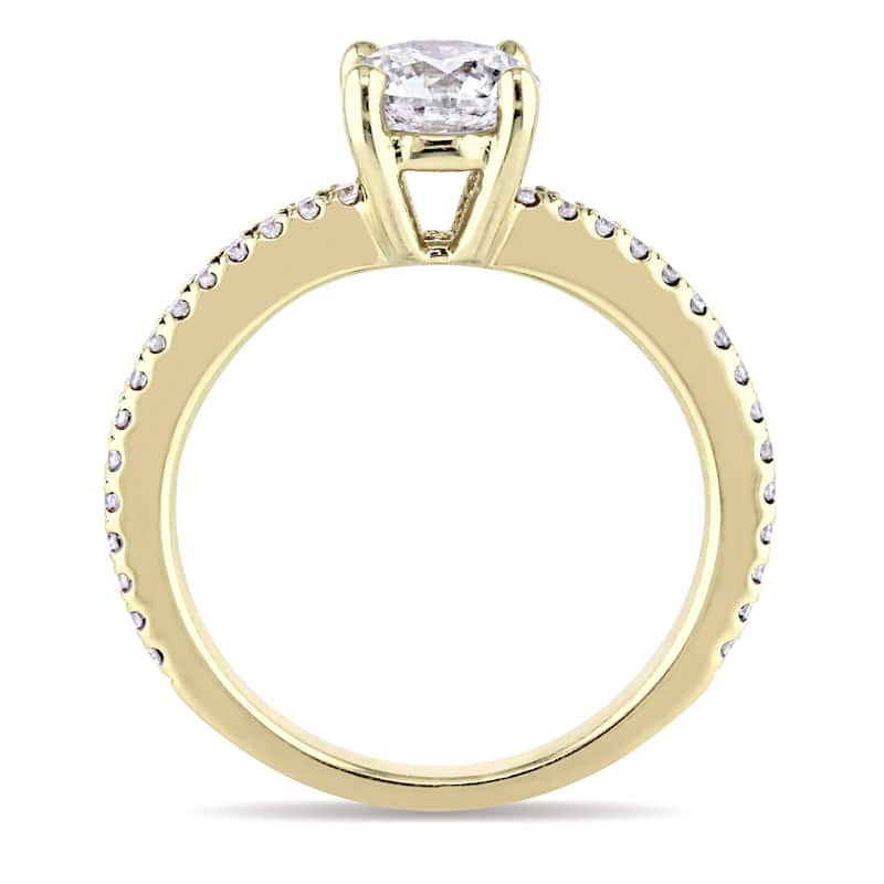 Miadora 1 1/7ct TDW Diamond Engagement Ring in 14k Yellow Gold
