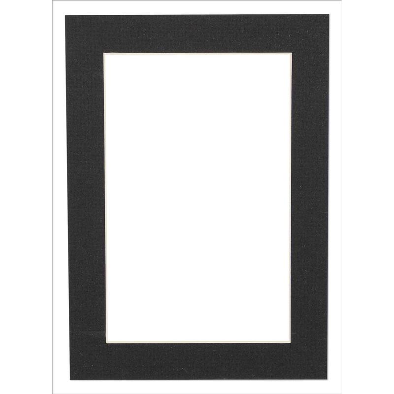 Pack of TEN 9x12 Mats Bevel Cut for 7x10 Photos Acid Free Textured Black Precut Matboards For