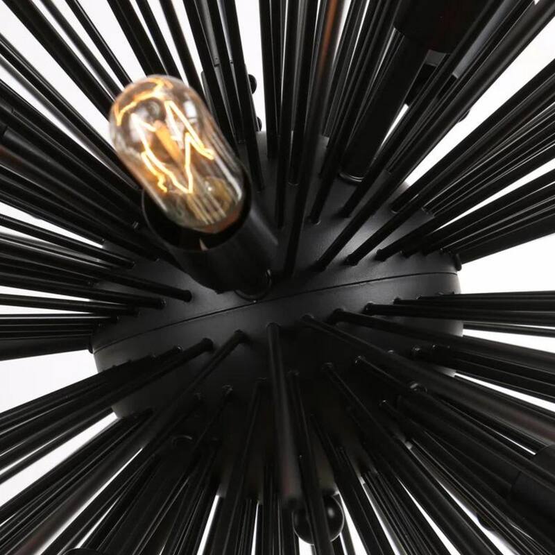 Mercer 12-Light Orbital Sphere Lighting Black Sputnik Chandelier 28" - N/A