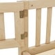 preview thumbnail 13 of 39, Full Size Pine Wood Floor Bed with Safety Guardrails and Door