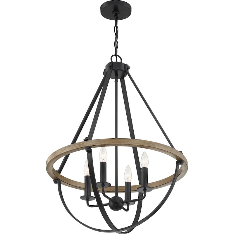 Bartlett 4-Light Pendant in Earth Black