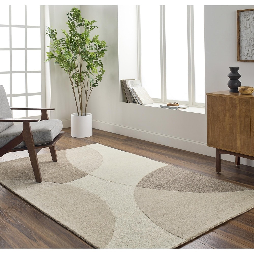 Mandia Handmade Modern Wool Area Rug